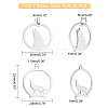 20Pcs 2 Style 201 Stainless Steel Pendants STAS-UN0028-49-5