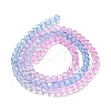 Transparent Painted Glass Beads Strands X-DGLA-A034-T3mm-A08-5
