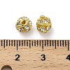 6mm Brass Crystal Rhinestone Beads KK-S519-01A-02G-3
