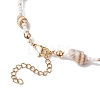 Synthetic Turquoise Starfish & Natural See Shell & Glass Seed Beaded Summer Beach Necklaces NJEW-TA00191-5
