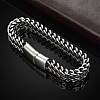 Punk Style 304 Stainless Steel Curb Chain Bracelets for Men WGFAED6-02-4