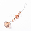 Crystal Teardrop Beaded Wall Hanging Decoration Pendant Decoration HJEW-G019-01F-2