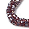Electroplate Glass Beads Strands EGLA-R030-4x4mm-09-2