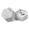 Embossed Hexagon Plastic Pendant Necklace Storage Boxes CON-P020-B01-1