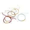 Adjustable Brass Beads Cord Bracelets BJEW-JB06652-1