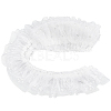 5 Yards Polyester Pleated Flower Lace Trim OCOR-GF0003-89B-1