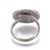 Tarnish Resistant 304 Stainless Steel Finger Rings Components STAS-M274-034P-2