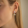 Natural Baroque Pearl Stud Earrings EJEW-Z041-06G-3