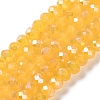 Baking Electroplate Glass Beads Strands DGLA-A039-J6MM-B13-1