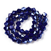 Opaque Solid Color Electroplate Glass Beads Strands EGLA-A039-P6mm-A10-3