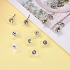 Brass Bullet Clutch Bullet Clutch Earring Backs with Pad KK-C3213-S-5