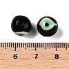 Handmad Evil Eye Round Lampwork Beads LAMP-T021-17E-2