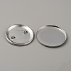 Flat Round Iron Badge Button Parts DIY-WH0297-15D-2