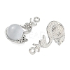 Alloy Rhinestone Pendants FIND-D044-22P-04-2