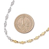 304 Stainless Steel Leaf Flower Chain Necklaces for Women NJEW-JN05585-3