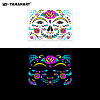 Mask with Flower Pattern Luminous Body Art Tattoos LUMI-PW0001-135D-1