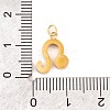 316 Stainless Steel Micro Pave Cubic Zirconia Pendants STAS-K284-01G-G-3