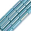 Electroplate Opaque Glass Beads Strands X-EGLA-Q132-02A-B03-1