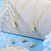 3Pcs 3 Colors Brass Micro Pave Cubic Zirconia Pendants KK-TA0008-25-8