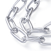 Aluminum Paperclip Chain Necklaces NJEW-JN02796-3