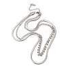 201 Stainless Steel Double Layer Snake Chain Necklaces STAS-B076-02P-1