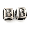 316 Surgical Stainless Steel with Rhinestone Large Hole Cube Beads STAS-Q326-08AS-03-1