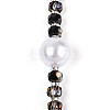 Acrylic & Glass & ABS Plastic Pearl & Alloy & Polymer Clay Pave Rhinestone Beads Strands MAK-T011-08M-3