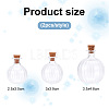 DELORIGIN 6Pcs 3 Style Chunky Glass Ball Wishing Bottle Ornament AJEW-DR0001-06-2