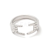 Non-Tarnish 304 Stainless Steel Hands Open Cuff Rings for Women RJEW-L107-002P-2