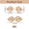 5Pcs Alloy & Crystal Rhinestone Snap Lock Clasps FIND-FH0008-91G-2