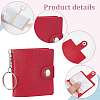 6Pcs 6 Colors PU Leather Photocard Sleeve Keychain KEYC-GA0001-53-3