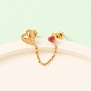 304 Stainless Steel Heart Stud Earring & Hoop Earring Sets EJEW-K268-93G-01-4-2