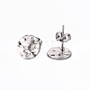 Non-Tarnish 304 Stainless Steel Stud Earring Findings STAS-T052-38B-P-2