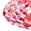 Synthetic Moonstone Beads Strands G-E573-02B-13-4