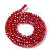 Baking Electroplate Glass Beads Strands DGLA-A039-J4mm-B02-2
