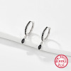 Rhodium Plated 925 Sterling Silver Hoop Earring for Dangle Earrings NC3704-12-1