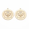 Brass Micro Pave Clear Cubic Zirconia Pendants KK-S356-738-1