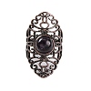 Natural Amethyst Retro Finger Rings RJEW-B067-02R-28-2