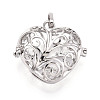 Rack Plating Brass Cage Pendants KK-Q402-08P-1