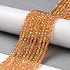 Electroplate Transparent Glass Beads Strands GLAA-H021-01B-FR06-3
