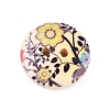 2-Hole Printed Wooden Buttons WOOD-E011-01-2