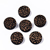 Painted Natural Wood Beads WOOD-T021-49A-M-2