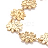 Enamel Daisy Link Chains Bracelet BJEW-P271-01G-01-3
