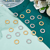   60Pcs 2 Colors 304 Stainless Steel Connector Charms STAS-PH0005-12-5