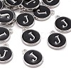 Platinum Plated Alloy Charms LS-ENAM-S118-02J-P-4