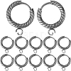 SUNNYCLUE 12Pcs 201 Stainless Steel Hoop Earrings Findings STAS-SC0007-97-1