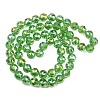 Transparent Electroplate Glass Beads Strands EGLA-N002-34C-B12-2
