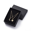 Brass Micro Pave Cubic Zirconia Pendant Necklace Sets NJEW-JN02671-5