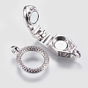 Brass Fold Over Magnetic Clasps KK-G338-01P-2