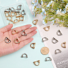 CHGCRAFT 28Pcs 2 Colors Alloy D-Ring Suspension Clasps with Screw & Gasket FIND-CA0007-31-3